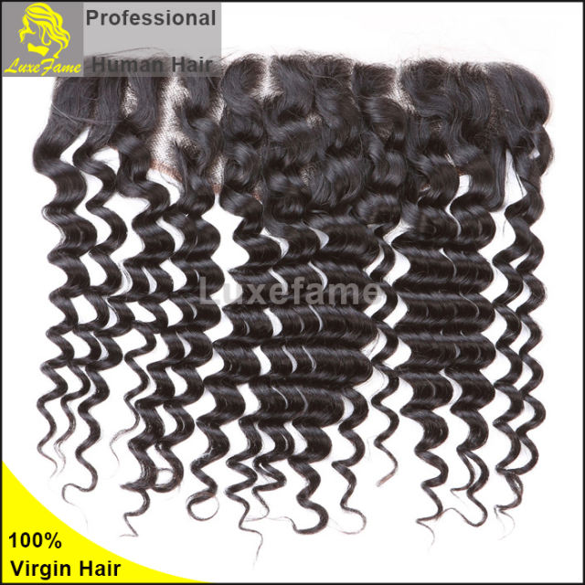 Grade 7A 3PCS Brazilian Virgin Hair With Lace Frontal Italian Curl For A Full Head Shipping Free
