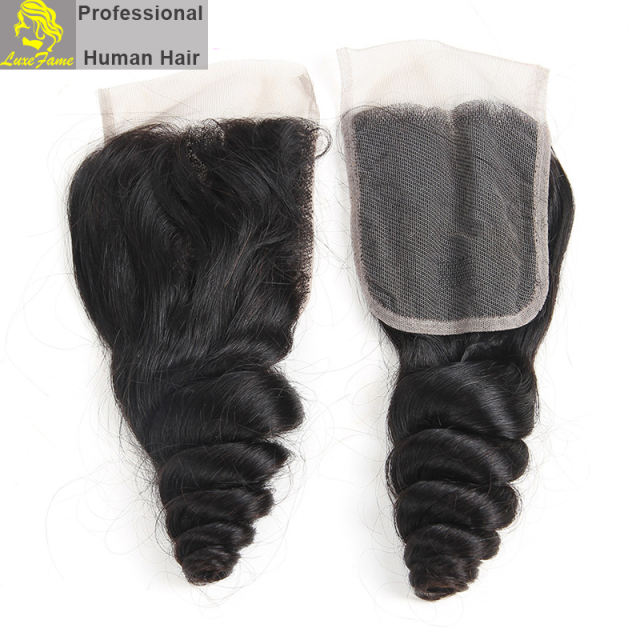 Royal Grade 2/3/4PCS  Virgin Hair With Lace Closure Loose Wave For A Full Head Shipping