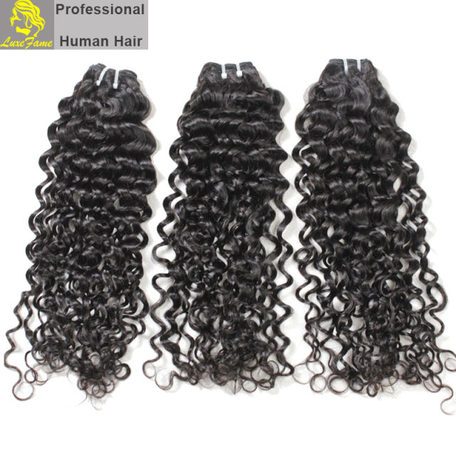 Royal Grade 2/3/4PCS  Virgin Hair With Lace Closure Italy Curl For A Full Head Shipping