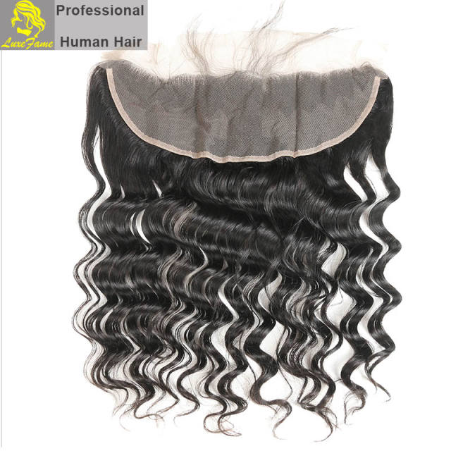 Top Grade 2/3/4PCS Virgin Hair With Lace Frontal  Loose Deep For A Full Head Shipping