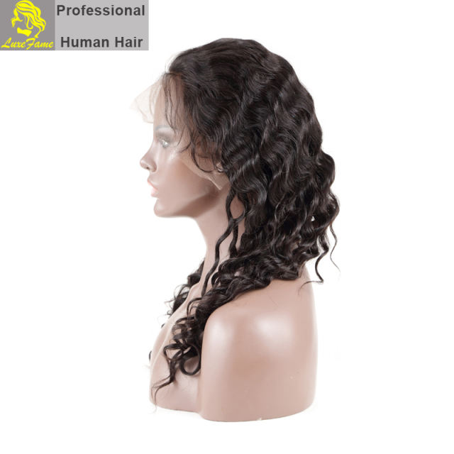Top Quality Wholesale Brazilian Virgin Loose Wave Hair Full Lace Wig Shipping Free