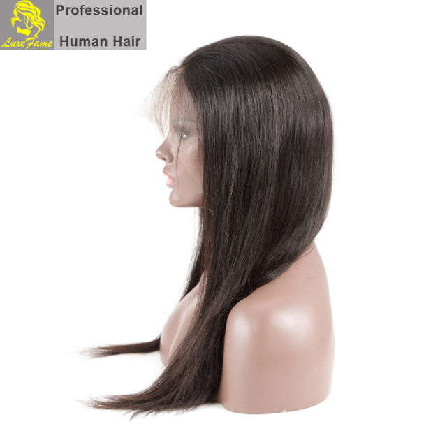 Top Quality Wholesale Brazilian Virgin Straight Hair Full Lace Wig Shipping Free