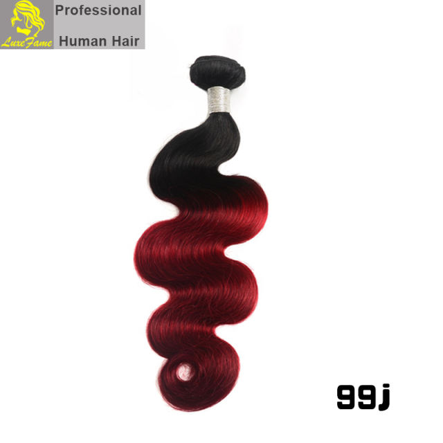 Virgin hair Body Wave Color T#1B/Red/99J/27#/30# 1pc or 5pcs/pack free shipping