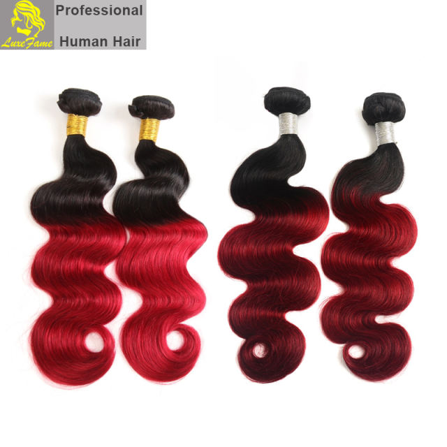 Virgin hair Body Wave Color T#1B/Red/99J/27#/30# 2pcs or 3pcs or 4pcs/pack free shipping