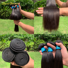 Natural Straight Virgin Hair 100% Human Hair Extension Free Shipping
