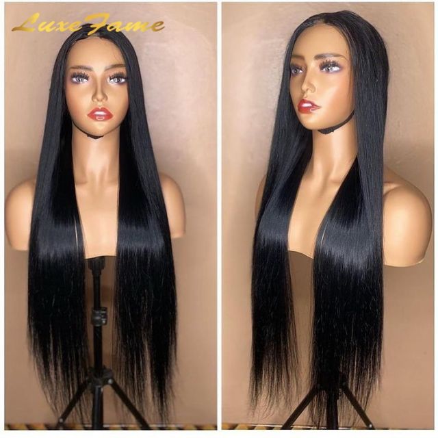 Luxefame 160-200 Density Straight Human Hair Lace Wigs 13*6 PrePlucked Lace Frontal Wig