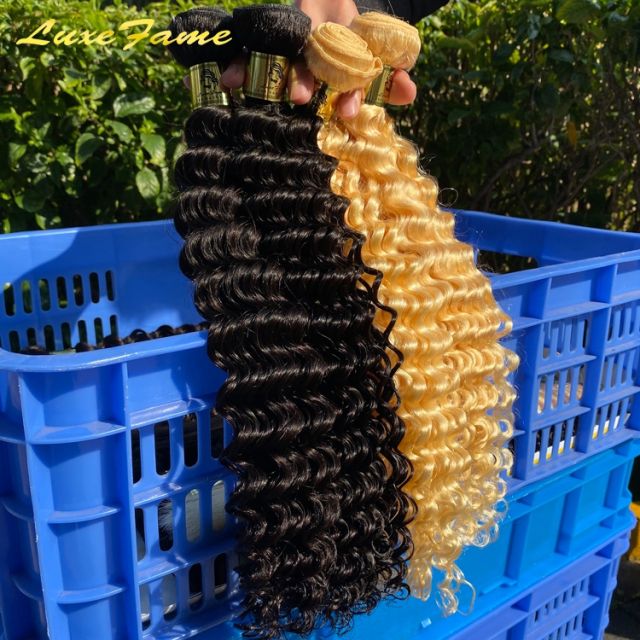 613 Blonde Bundles Deep Wave Remy Human Hair Weave Honey Blonde 613 Bundles Shipping Now Cuticular Aligned Mink Raw Brazilian Virgin Hair,Wholesale Bu