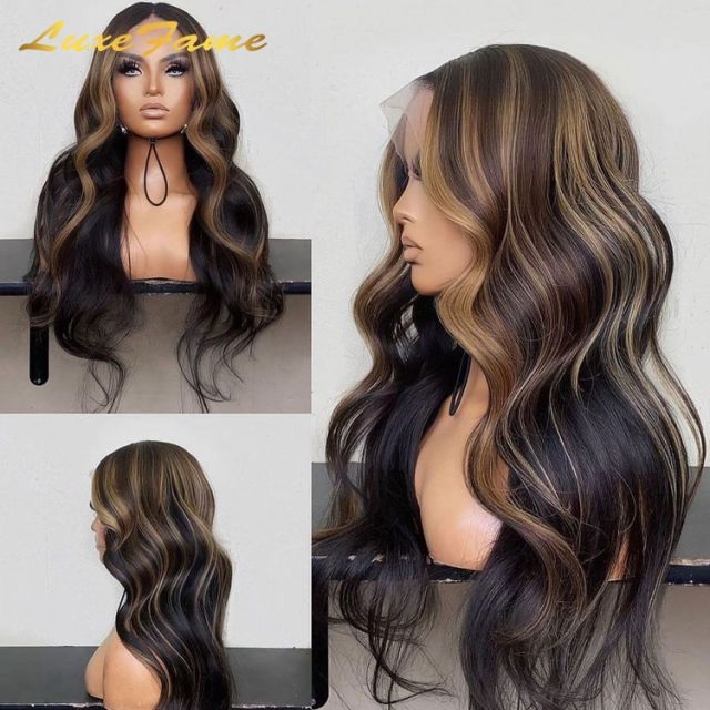 Drop Shipping P4/27 Highlight Curly Frontal Wig Human Hair Lace Wigs With Top Quality