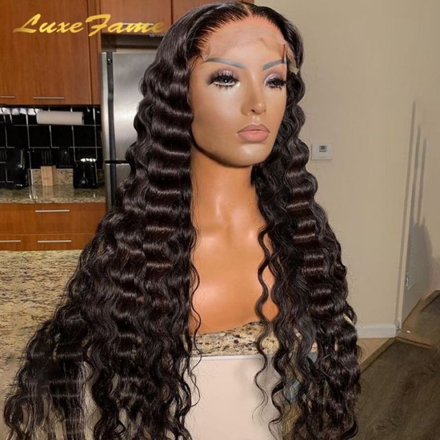 Factory Directly 13x4 100% Human Hair Pre Plucked Wet And Wavy Pineapple Lace Front Wig