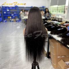 Pre pluck bone straight human hair wigs for black women,brazilian human hair lace front wigs,hd lace frontal wig for black women