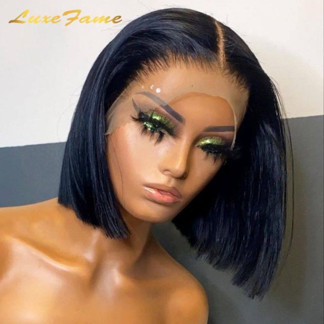 Factory Wholesale Peruvian Bob Wigs, 13x4 Short Bob Closure Wig, Human Hair Short Bob Wig For Black Women