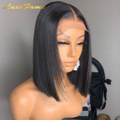 Cheap pre pluck lace frontal closure wig,bob wigs human hair lace front brazilian,bone straight short human hair wigs for women