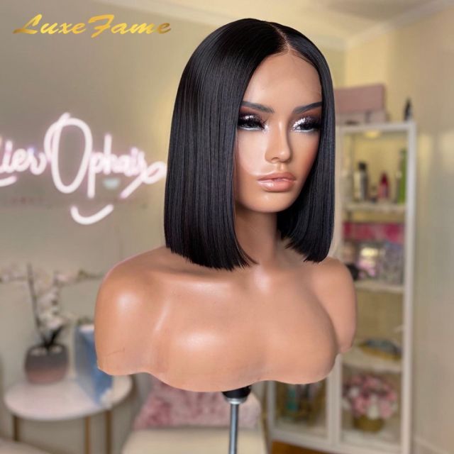 Cheap pre pluck lace frontal closure wig,bob wigs human hair lace front brazilian,bone straight short human hair wigs for women