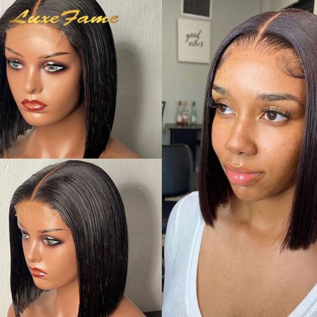 Fast Shipping Bob Wigs Human Hair Lace Front,Lace Closure Human Raw Brazilian Bob Hair Wig,12a Virgin Hair Lace Front Wig