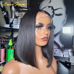 Straight Bob Wig Cheap Raw Brazilian Virgin Human Hair Lace Front Wig Wholesale Transparent Glueless Lace Frontal Wig For Women