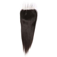 Lace Closure.U Part 5x5 Swiss Lace Closure,Free Part 10a Straight Human Hair Closure