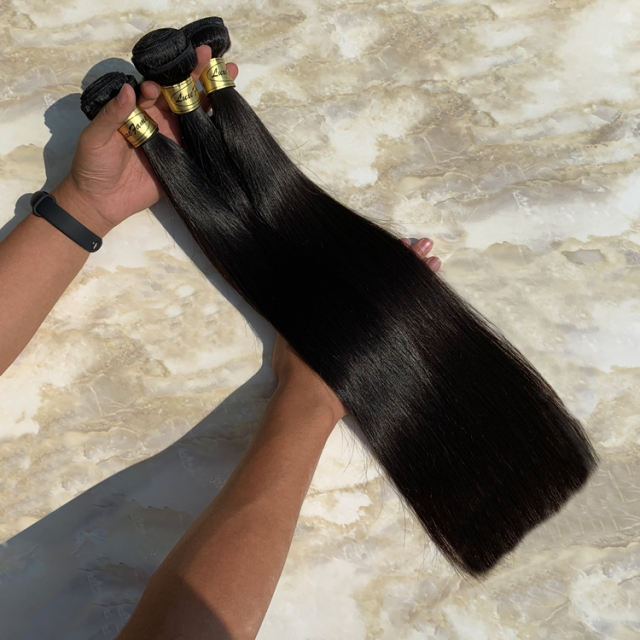 Luxefame Wholesale Bone Straight Human Hair Extensions,Cuticle Aligned Virgin Wavy Human Hair Bundles