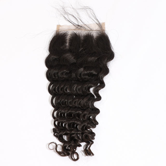 Lace Closure 4x4 Illusion Lace Closure Loose Wave ,Invisible Lace Raw Unprocessed Hd Closure