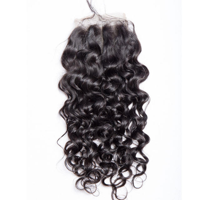 Lace Closure 4x4 Illusion Lace Closure Loose Wave ,Invisible Lace Raw Unprocessed Hd Closure