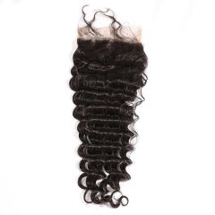 Luxefame Brazilian Deep Wave 5x5 Hd Lace Closures,Free Part 10a  Human Hair Closure