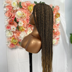 Luxefame Hot Selling Full Head Lace Braid Wig Super Thin Lace Match Skin Braid Lace Wig