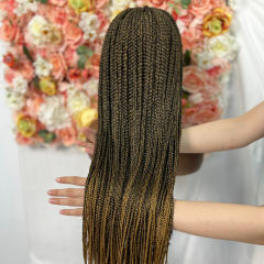 Luxefame Hot Selling Full Head Lace Braid Wig Super Thin Lace Match Skin Braid Lace Wig