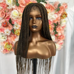 Luxefame Hot Selling Full Head Lace Braid Wig Super Thin Lace Match Skin Braid Lace Wig