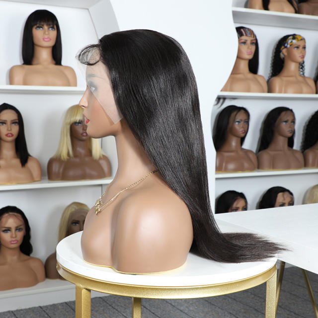 Glueless Full Lace Brazilian Human Hair Wig, Unprocessed 100% Human Hair Lace Wig, Natural Human Hair Wig For Black Women