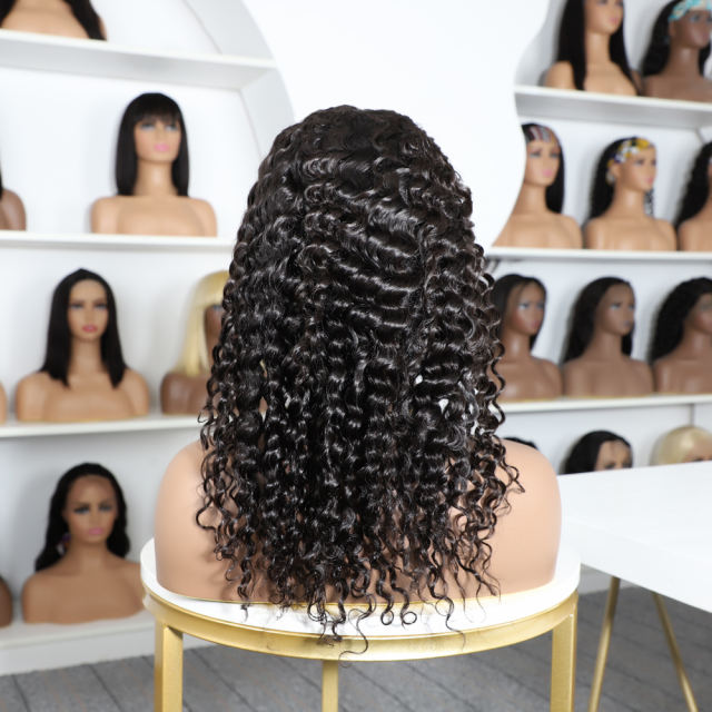 Pineapple Curls 360 Lace Frontal Wig With Baby Hair Grade 12A Human Hair Lace Front Wigs Bleached Knots Full Lace Wigs