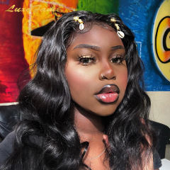 Luxefame Hair Body Wave 13x4 Lace Frontal Wig Human Hair Transparent Lace Wig