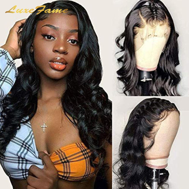 Luxefame Hair Body Wave 13x4 Lace Frontal Wig Human Hair Transparent Lace Wig