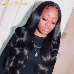 Luxefame Hair Body Wave 13x4 Lace Frontal Wig Human Hair Transparent Lace Wig