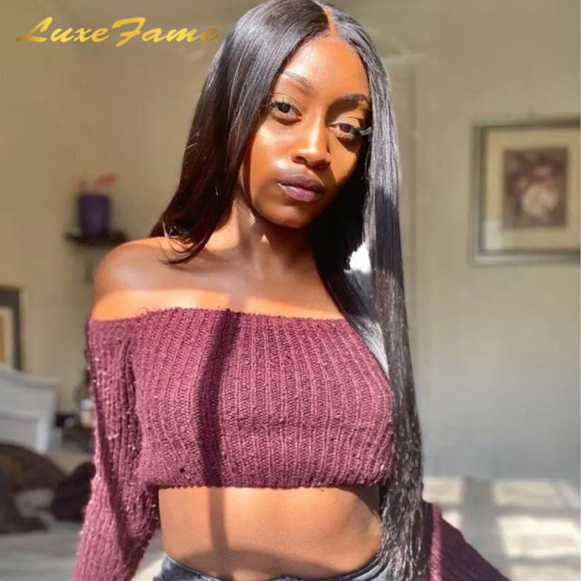 13x4 Full Lace Front Human Hair Wigs Straight Transparent Lace Frontal Wigs Pre Plucked 13x4 Pre-Cut Lace Front Wig