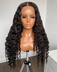 Luxefame Hair Natural Color 13x4 Burmese Curl Front Wig  Brazilian Human Hair   Wigs