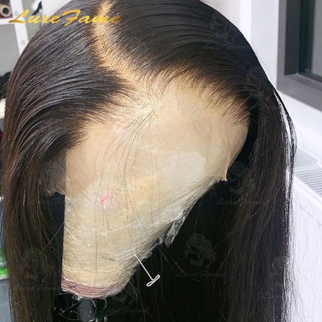 Luxefame 13x4 HD lace frontal human hair wigs Bone Straight Hair Lace Front Human Hair Wigs Brazilian Frontal Wigs For Women