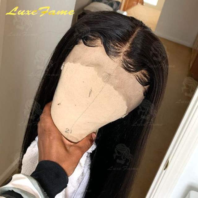 Luxefame 13x4 HD lace frontal human hair wigs Bone Straight Hair Lace Front Human Hair Wigs Brazilian Frontal Wigs For Women