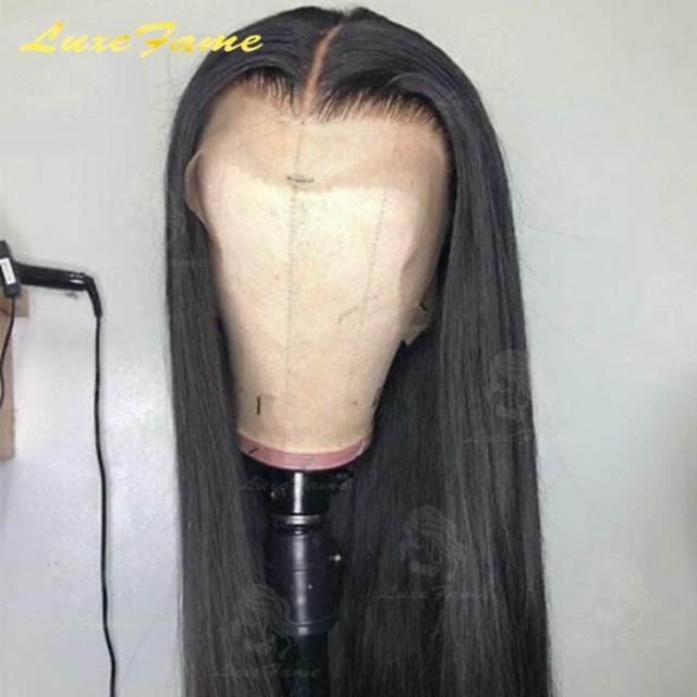 Luxefame 13x4 HD lace frontal human hair wigs Bone Straight Hair Lace Front Human Hair Wigs Brazilian Frontal Wigs For Women