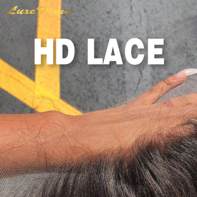 Luxefame 30 inch 13x4 HD lace frontal human hair wigs high density straight front wig 13x4 pre plucked black brazilian for wowan