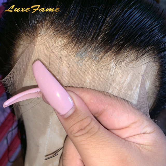 Luxefame Silky Bone Straight Lace Front Human Hair Wigs HD Lace 13x4 Lace Frontal Remy Wig