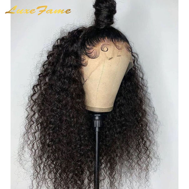 Luxefame Deep Wave Wig Human Hair Brazilian 13x4 Hd Lace Frontal Wig 30 Inch Curly Wigs For Women