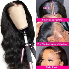 Luxefame Human Hair 180% Density Lace Closure Wig Body Wave Human Hair Wigs for Women Lace  Closure Wigs