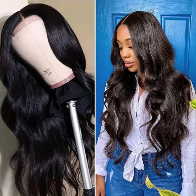 Luxefame Human Hair 180% Density Lace Closure Wig Body Wave Human Hair Wigs for Women Lace  Closure Wigs