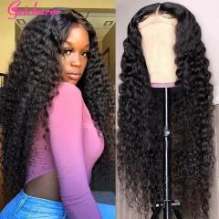 Luxefame  4x4 Lace Closure Wig  Deep Wave Wig Human Hair 180 Density Curly Wigs For Women