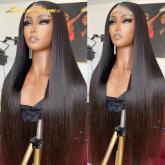 Luxefame 180 Density Lace Wig Straight Hair PrePlucked 4x4 Closure Lace Wig Remy Hair