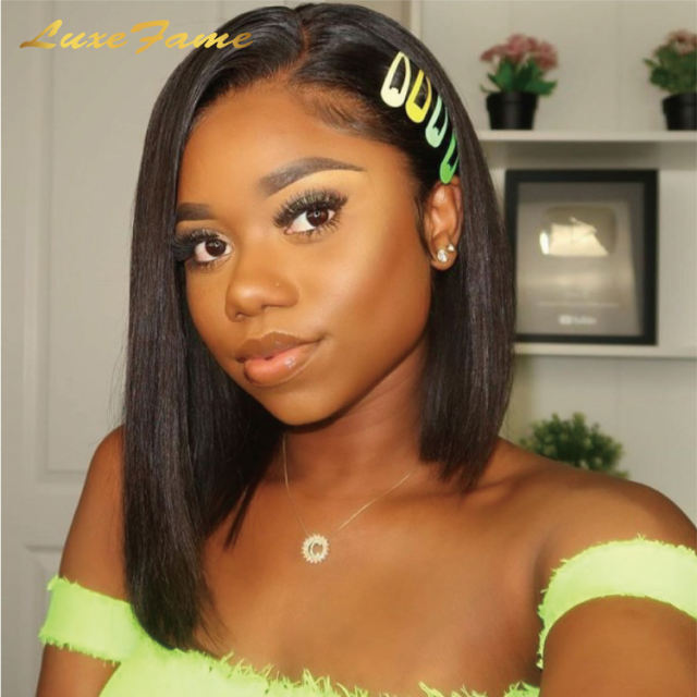 Luxefame 4x4 Lace Bob Wig Straight Transprent 4x4 Lace Closure Wigs For Women Human Hair