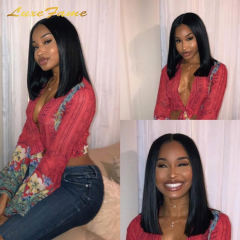 Luxefame  Short Straight Bob Wig Human  Bob Wig PrePlucked Lace Wigs