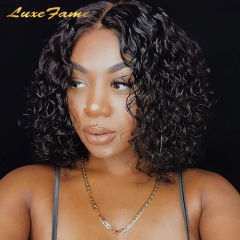 Luxefame  Curly Human Hair 4x4 13X4 Closure Bob Wig Human Hair Wig Natural Hairline