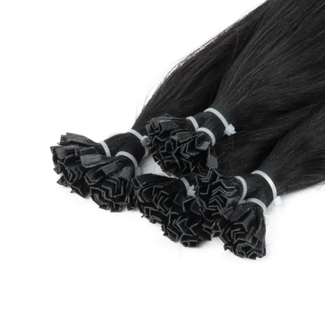 Luxefame Nail Tip Hair Extension Human Hair Straight Natural Nail Tips Extension Hair For Salon