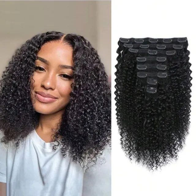 Luxefame Brazilian Remy Hair Clips in Human Hair Extensions 14-24 Inches For Women Deep Wave
