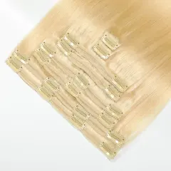 Luxefame 613 Blonde Straight Clip In Hair Extensions Human Hair 100% Human Hair Thick Hair For Women